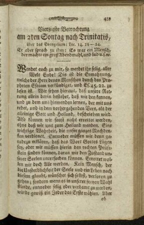 Vierzigste Betrachtung am 2ten Sontag nach Trinitatis, [...]