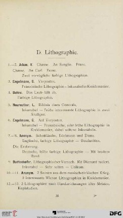 D. Lithographie (Nr. 1-102)