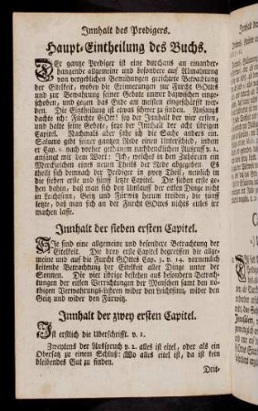 6-7, Haupt-Eintheilung des Buches