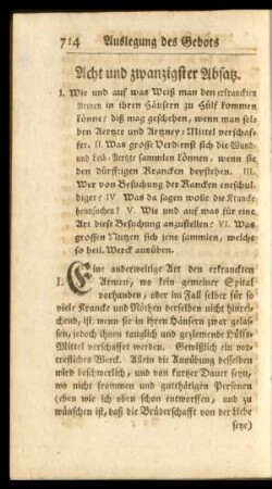 Acht und zwanzigster Absatz