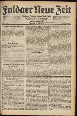 Ausgabe vom Dienstag, den 18. Juli 1922.