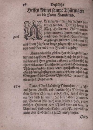 Hessen kömpt sampt Thüringen an die Crone Franckreich.