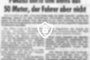 Polizist hörte [Name maskiert] auf 50 Meter, der Fahrer aber nicht