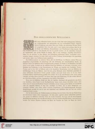 Die Kleinmeister der holländischen Schule in der Galerie des Fürsten Liechtenstein in Wien, [2]: Das holländische Stillleben, Die vlämischen Kleinmeister