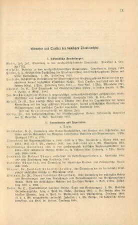 Literatur und Quellen des badischen Staatsrechtes