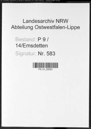 Sterberegister Standesamt Emsdetten
