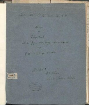 Friedrich Gottlieb Klopstock: Briefe an Johann Andreas Cramer und an Carl Friedrich Cramer