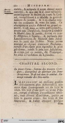 Chapitre second