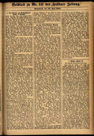 Ausgabe vom Samstag, den 23. Juni 1883.