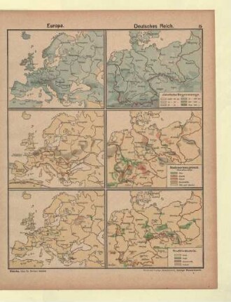 Europa (Jährliche Regenmenge, Bodenerzeugnisse, Textilindustrie)