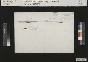 Braunkohlengrube Friedrich Neumeister bei Weigersdorf, Kr. Rothenburg - Amtliches Grubenbild; Profilriss