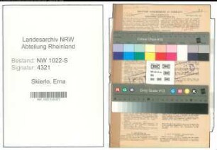 Entnazifizierung Erna Skierlo , geb. 15.01.1900 (Lehrerin)