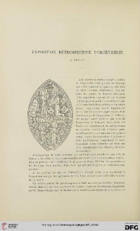 2. Pér. 36.1887: Exposition rétrospective d'orfèvrerie à Tulle