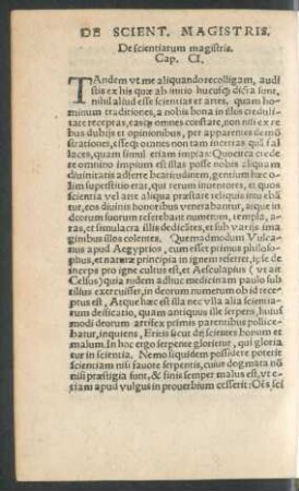 De scientiarum magistris. Cap. CI. - Ad encomium asini digressio. Cap. CII.