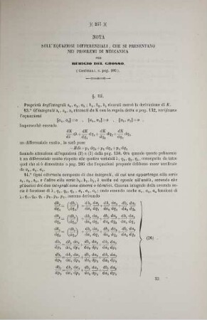 Sull'equazioni differenziali, che si presentano nei problemi di meccanica.