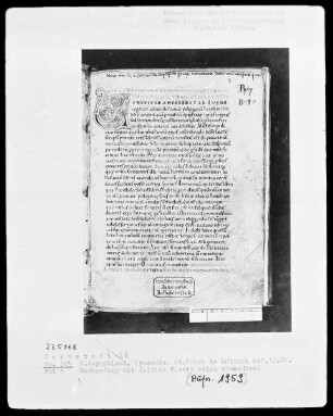 Augustinus, Opuscula — Initiale V(enit etiam necessitas), Folio 1recto