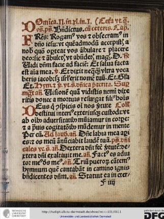 Psalmus: Benedictus cum ceteris.