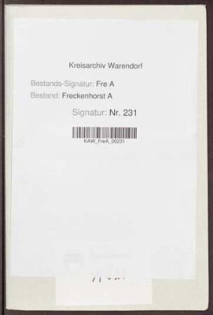 Rechnungsbelege Kirchspiel Vorhelm