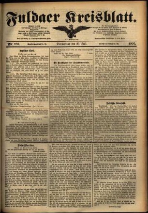 Ausgabe vom Donnerstag, den 20. Juli 1905.
