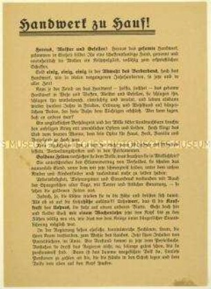 Aufruf an Handwerker zu den Kommunalwahlen 1929