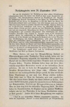 Reichstagsrede vom 28. September 1916