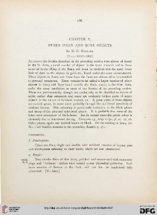 Chapter X: Other ivory and bone objects