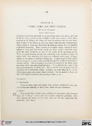 Chapter X: Other ivory and bone objects