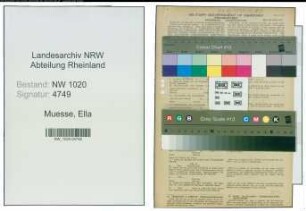 Entnazifizierung Ella Muesse , geb. 16.07.1896 (Lehrerin)