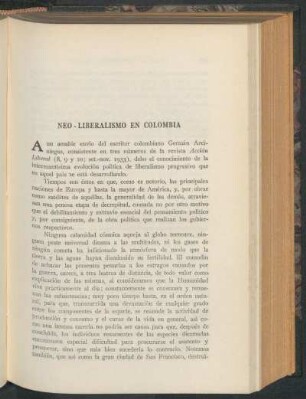 Neoliberalismo en Colombia