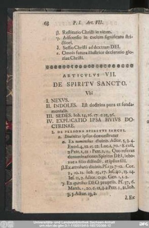 Articulus VII. De Spiritu Sancto.