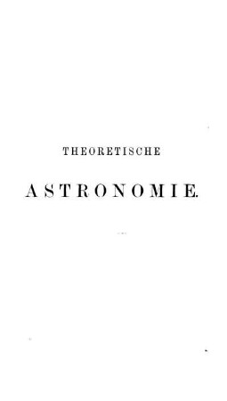 Theoretische Astronomie