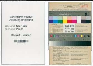 Entnazifizierung Heinrich Reckert , geb. 03.07.1880 (Steiger)