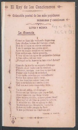 La ausencia [letra]