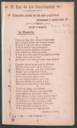 La ausencia [letra]