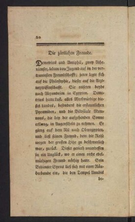 Die zärtlichen Freunde.