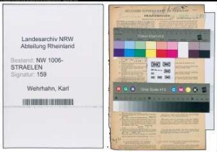 Entnazifizierung Karl Wehrhahn , geb. 08.08.1909 (Zollsekretaer)