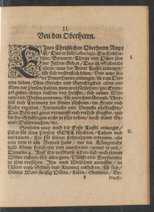 II. Von den Oberherrn.