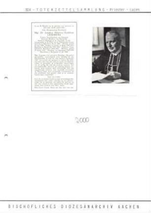 Lemmens, Msgr. Dr. Josephus Hubertus Gulielmus