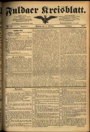 Ausgabe vom Montag, den 11. Februar 1907.