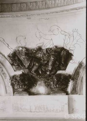 Berlin, Schloss Charlottenburg, Altes Schloss, Treppenhaus, R. 113 / R. 208, Restaurierung Stuck.