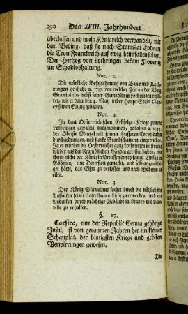 §. 17. von Corsica. - §. 23. von der Republic Holland.