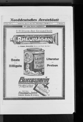 Nr. 22 1924 : Jahrgang 1924 Hamburg, den 27.Juli 1924 Nummer 22