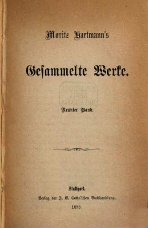 Moritz Hartmann's gesammelte Werke, 9