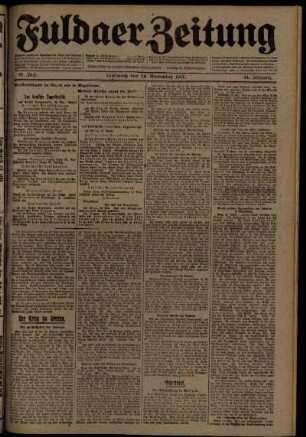 Ausgabe vom Mittwoch, den 14. November 1917.