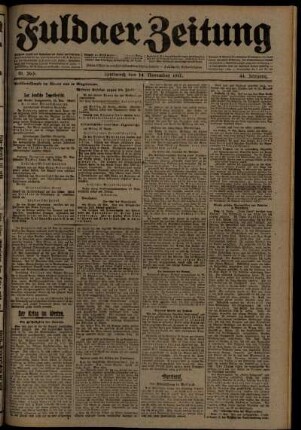 Ausgabe vom Mittwoch, den 14. November 1917.