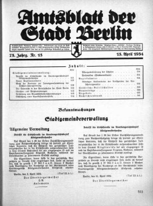 1934,15: Nr. 15, 15. April 1934