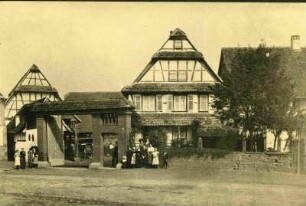 Straßenbild, aus Volkskunst im Elsaß-Lothringen. Platte im Zinkmuseum