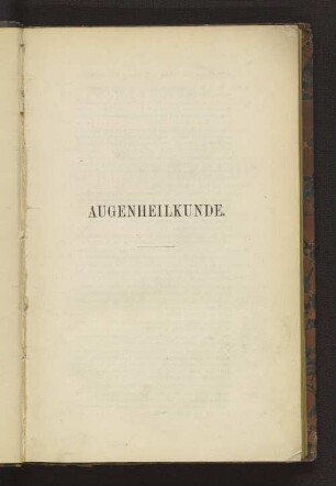 Beiträge zur praktischen Augenheilkunde
