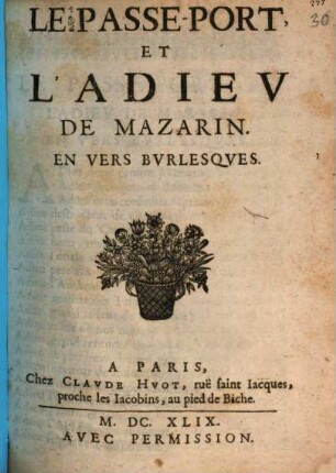 Le passe-port de Mazarin