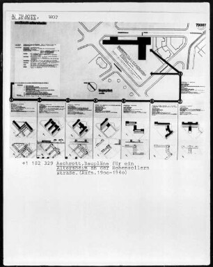 Bauplan für ein Altersheim an der Hohenzollern-Straße